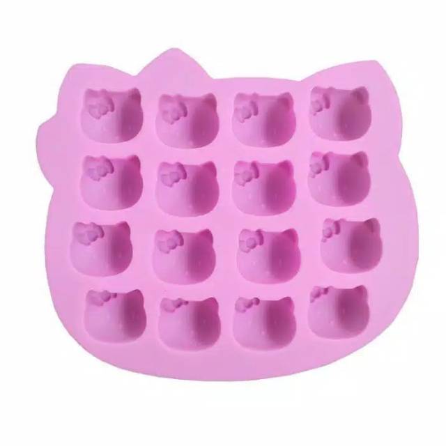 Ready Cetakan Coklat Puding Es batu Kepala Hello Kitty HK Silicone Mold