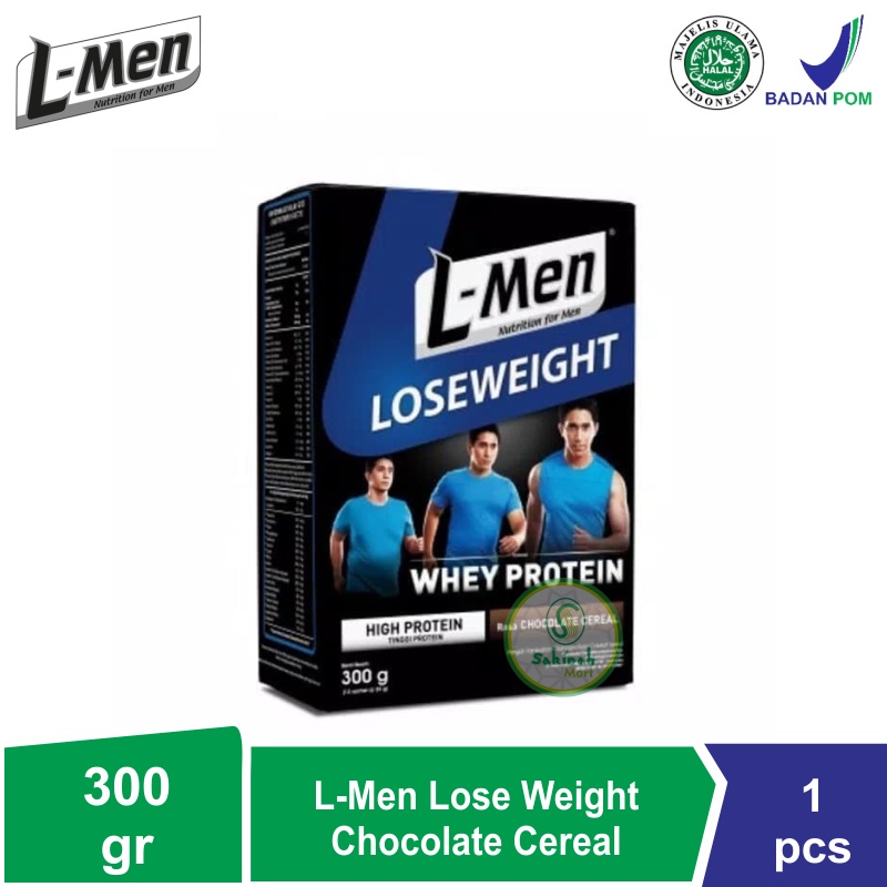 L-Men Lose Weight Chocolate Cereal 300g - Suplemen Penurun Berat Badan Tinggi Whey Protein