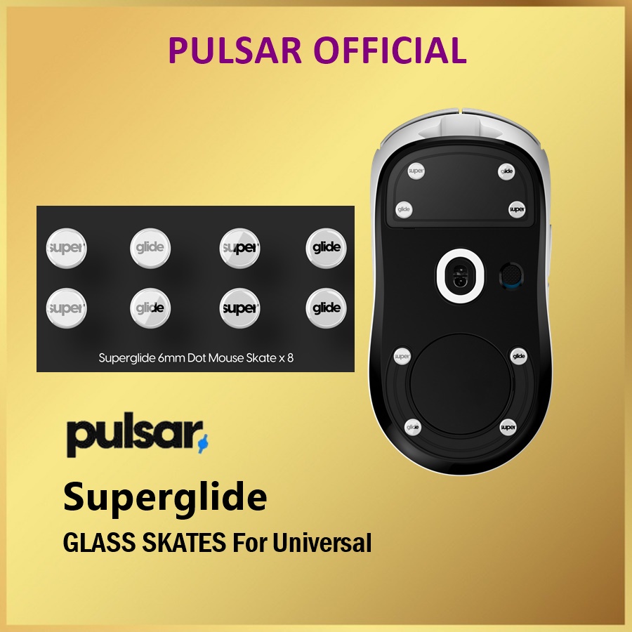 Pulsar Superglide Glass Skates For Universal 6mm Dot Mousefeet