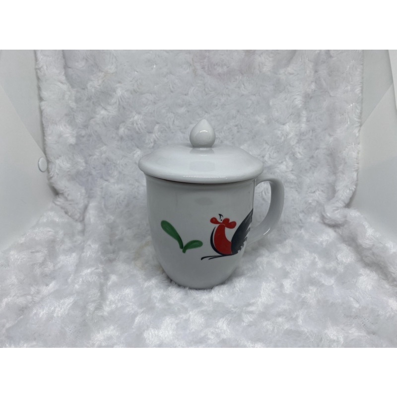 Gelas Mug Ayam Kopin Asli Tebal Gelas Kopi Gagang Keramik Porcelain