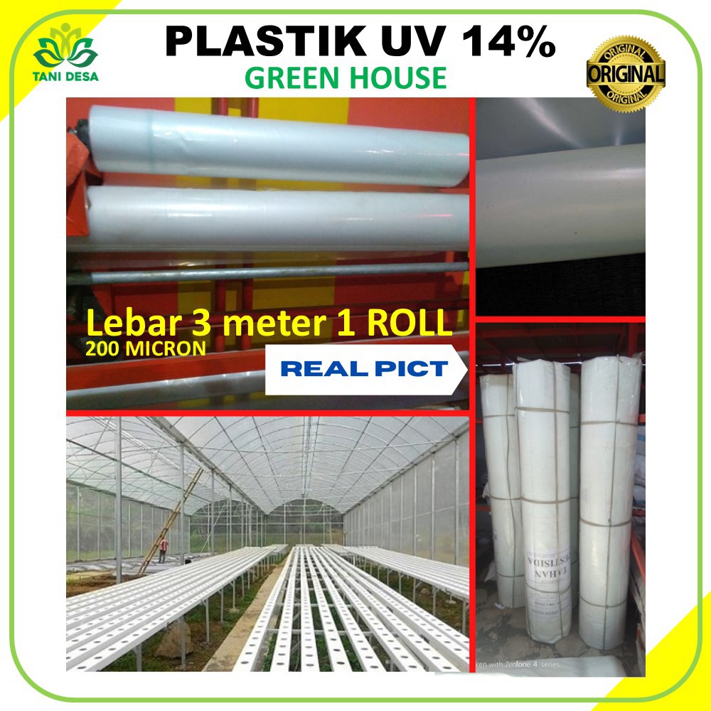 Plastik UV Green House Lebar 3 Meter 1 ROLL 100 meter