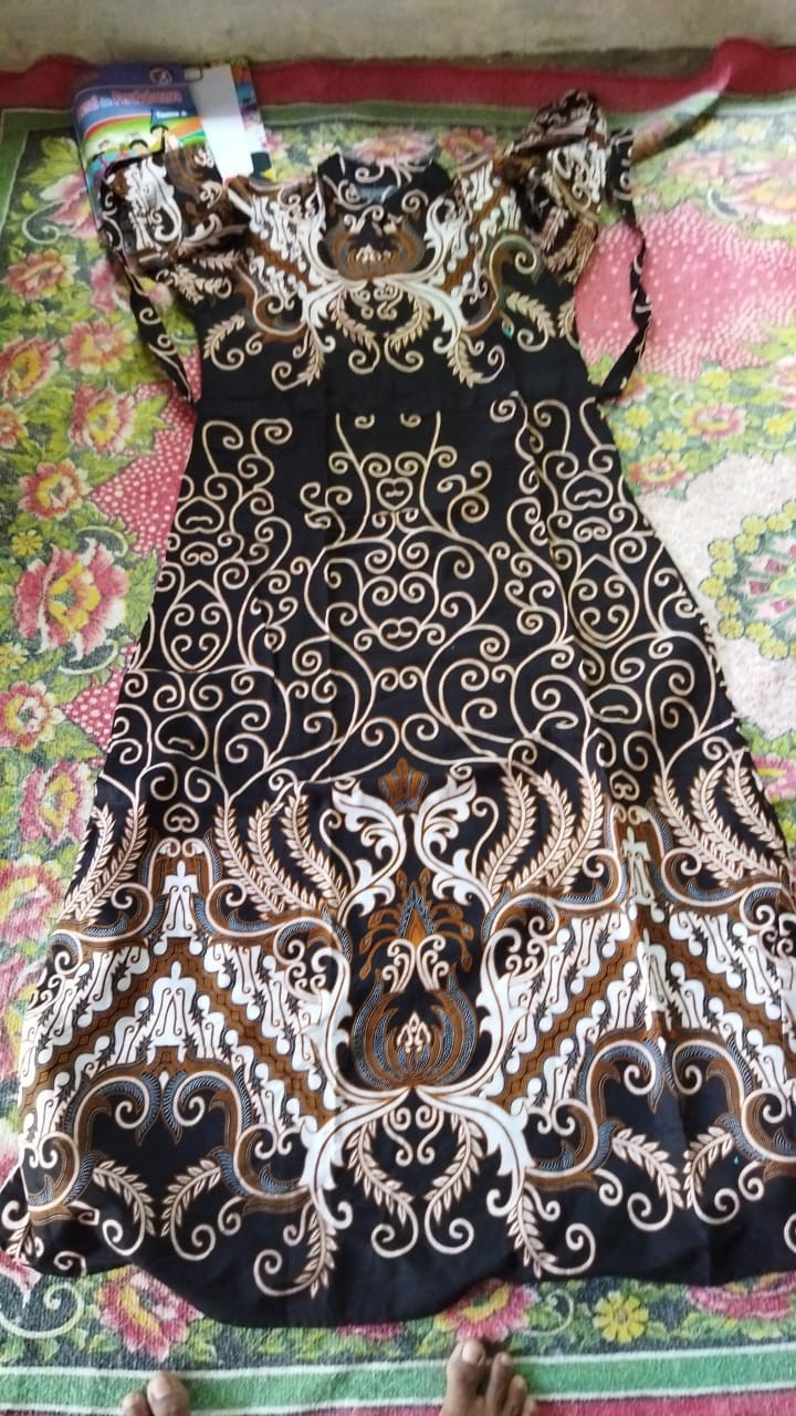 Motif Uler Putih Baju Batik Couple Keluarga Seragam Gamis Blouse Anak Putri Hem Kemeja Tunik Dress