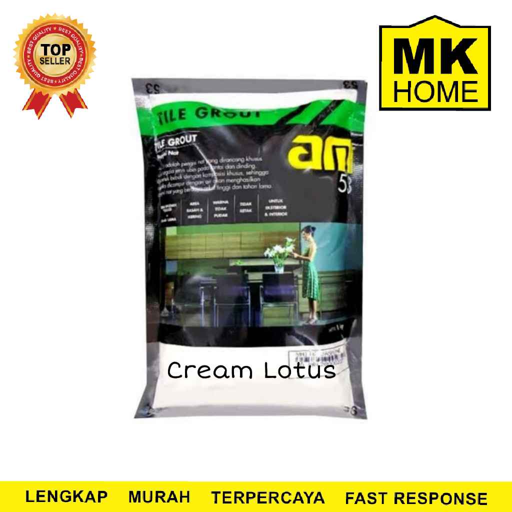 AM 53 Pengisi Nat Cream Lotus 1 Kg - Tile Grout