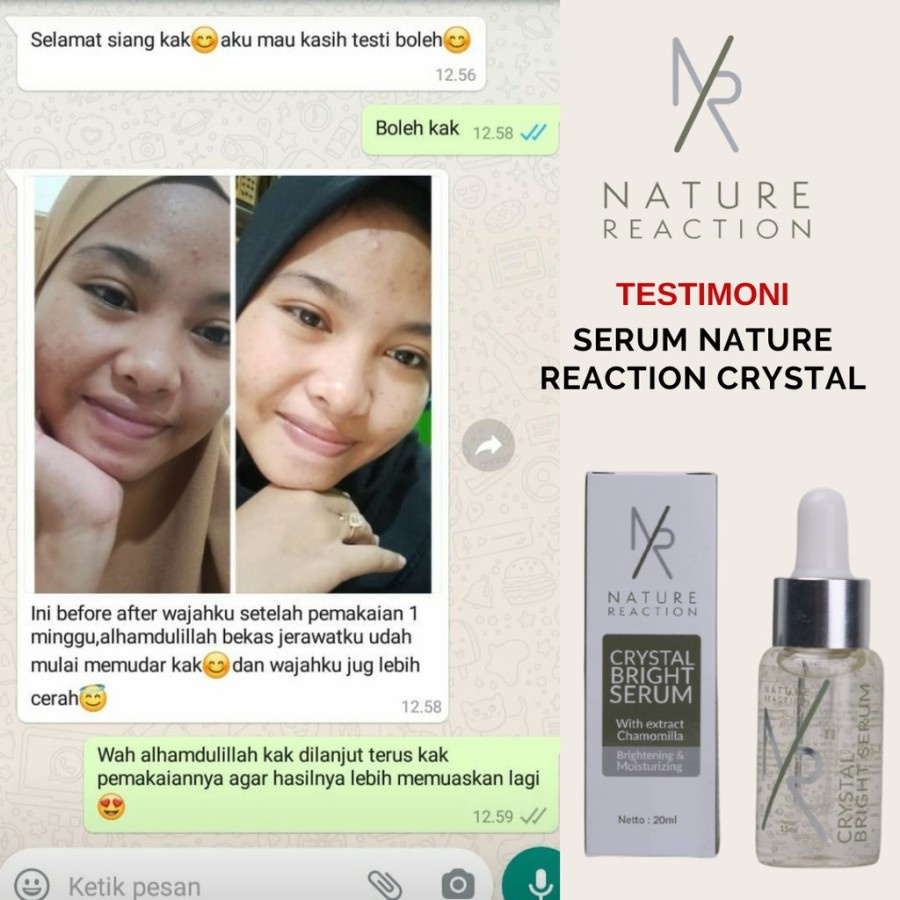 Bisa Cod - ORIGINAL Nature Reaction Crystal Bright Serum 20ml Serum NR Glow