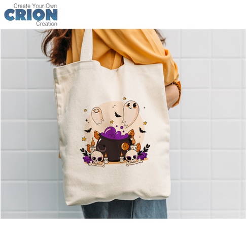 Totebag Halloween - Halloween Cute Series- Bisa Custom Nama - By Crion