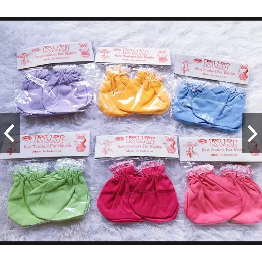 6 Pasang Sarung Tangan Kaki Renda Bayi Baru Lahir (Newborn)/ Perlengkapan Bayi Baru Lahir