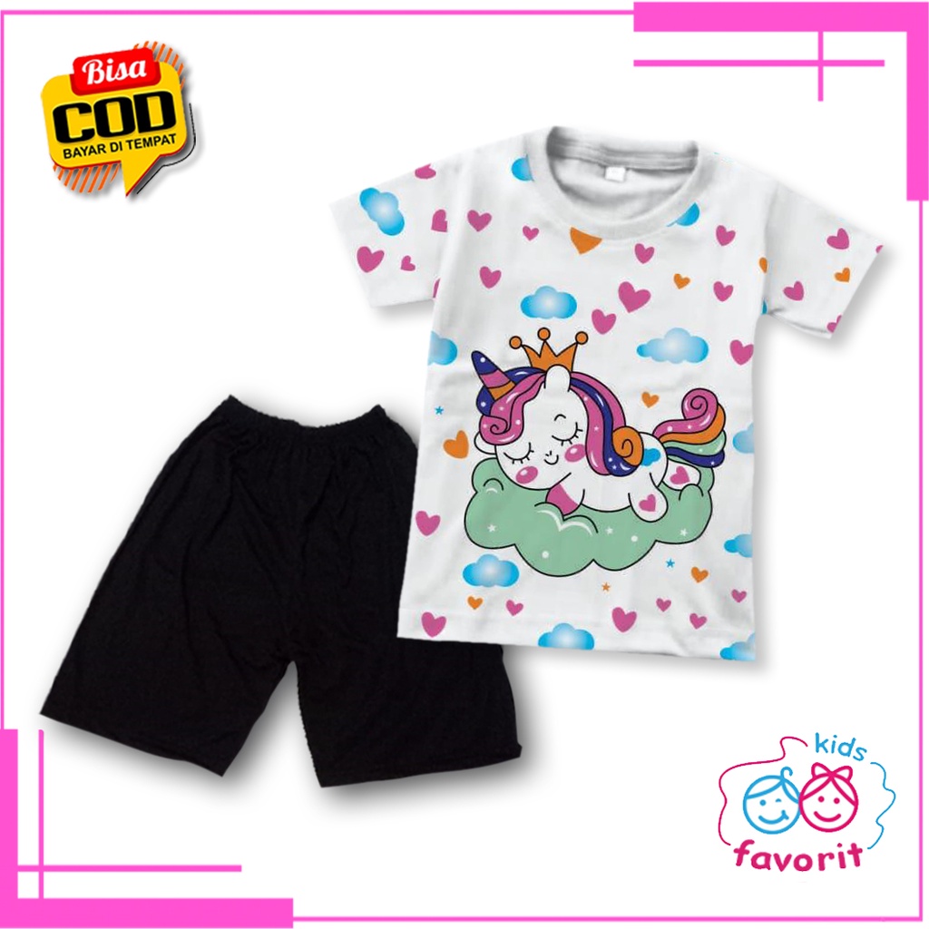 Favorit kids baju setelan anak perempuan lengan pendek