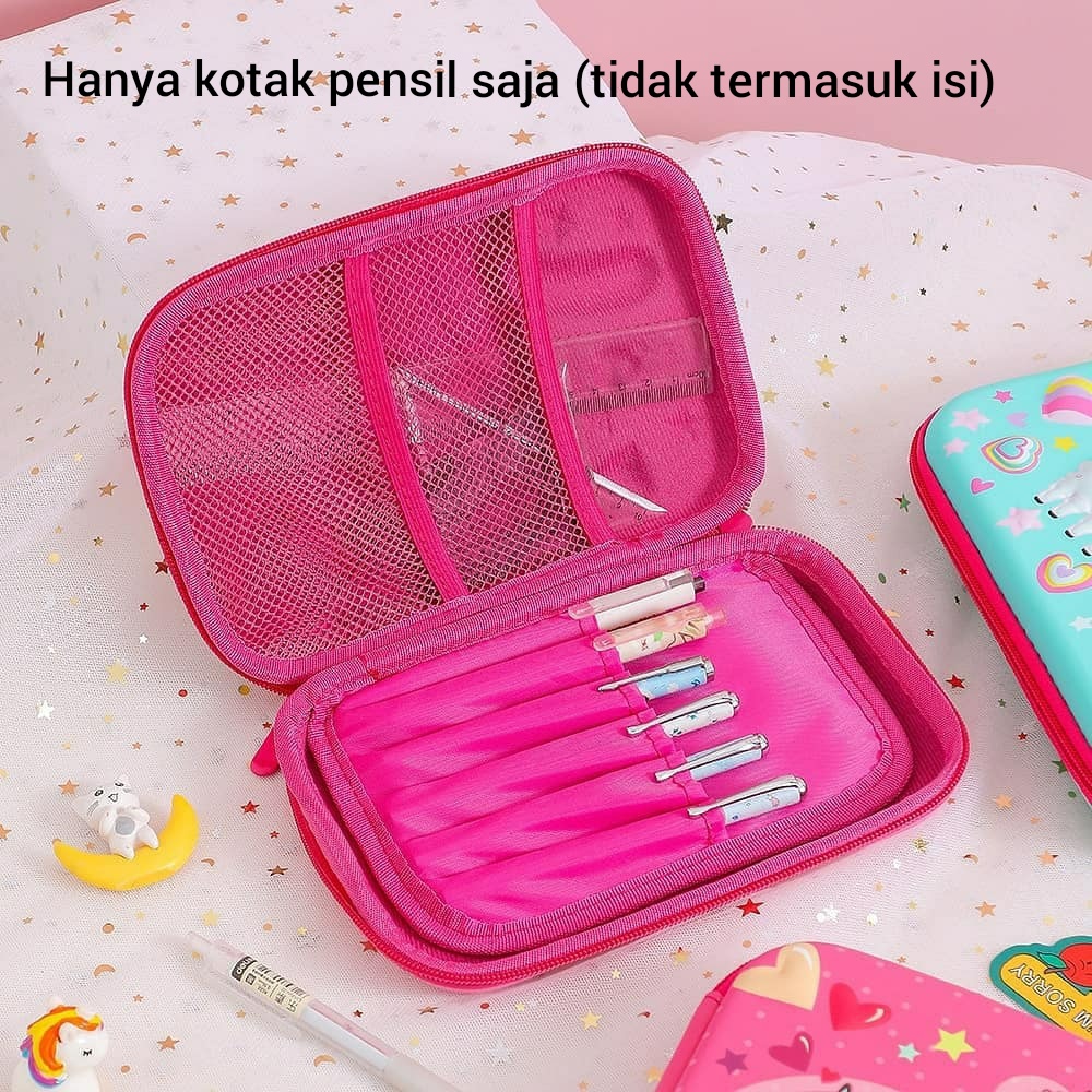 Tempat Pensil 3D Timbul Karakter Motif Ilama Tosca Kotak pensil Alpaca Unicorn  Lucu Kado ultah anak cewe Hadiah anak Perempuan