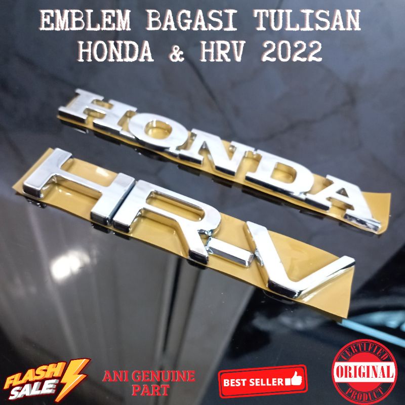 Emblem Bagasi Tulisan Honda HRV 2022 Original