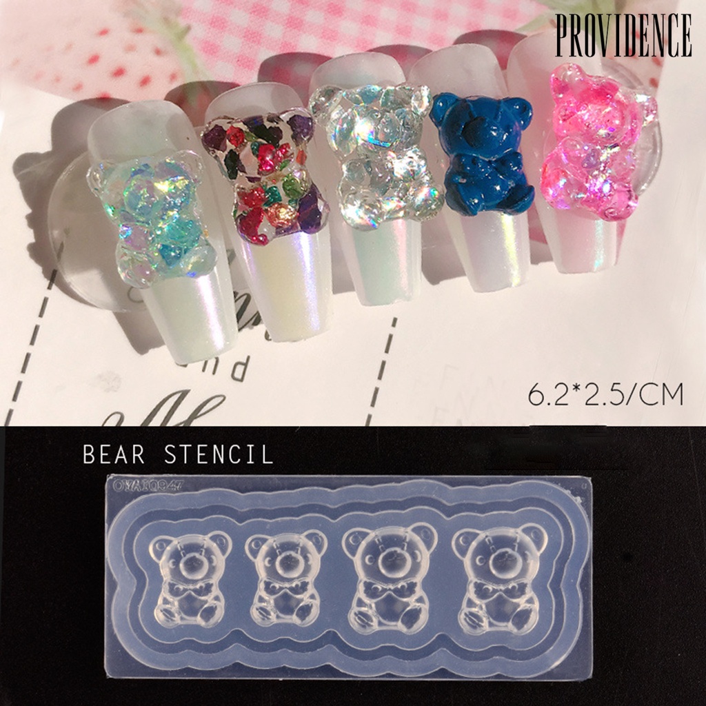 Providence Nail Mold 3D Patterns Excellent Ductility Transparent Silicone Carving Stamping DIY UV Gel Manicure Tool for Salon