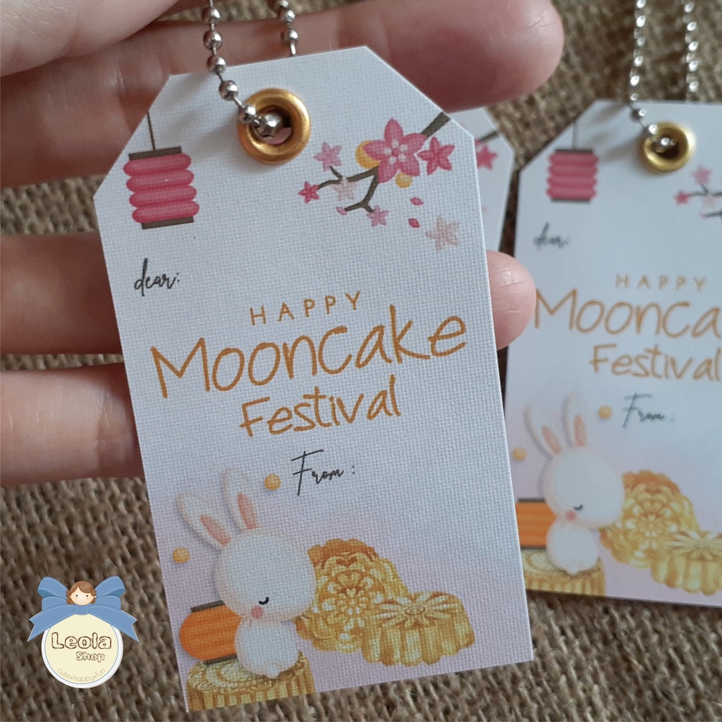 Gift Hang Tag MOONCAKE Festival /Kartu Ucapan Kue Bulan Mid Autumn