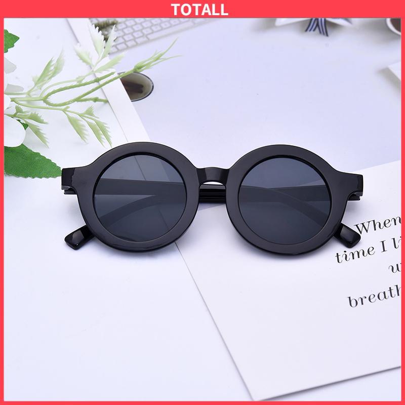 COD Kacamata Hitam Anak Matte Bingkai Bulat Trendi Retro Cute Clear Vision-Totall