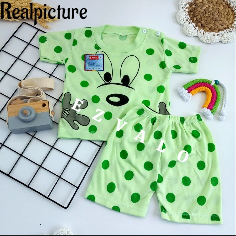 setelan baju bayi piyama bayi kaos oblong / baju bayi 0-6 bulan