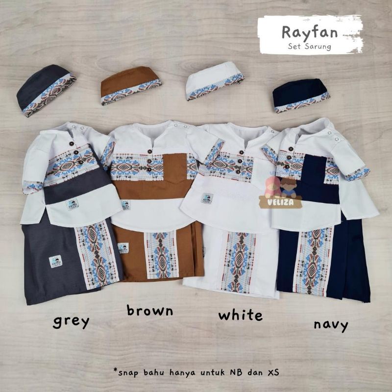 SETELAN KOKO SARUNG ANAK SET PECI RAYFAN BY VELIZA