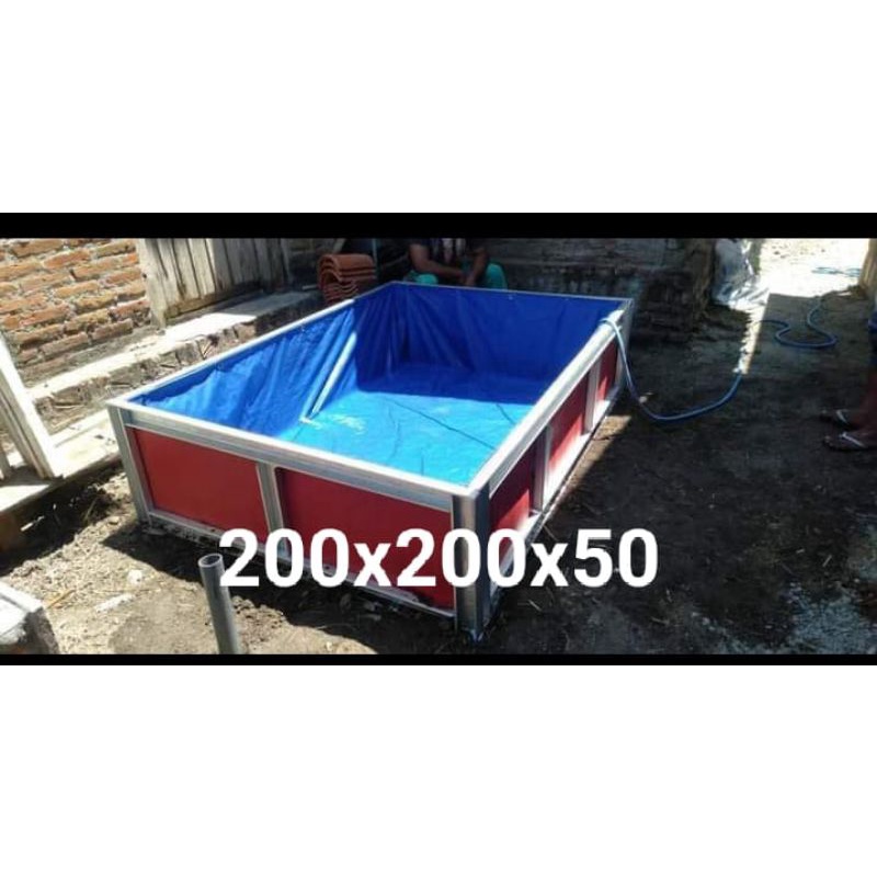 TERPAL KOLAM IKAN 200X200X50 ( BISA COD ) 200 X 100 X 50 A3