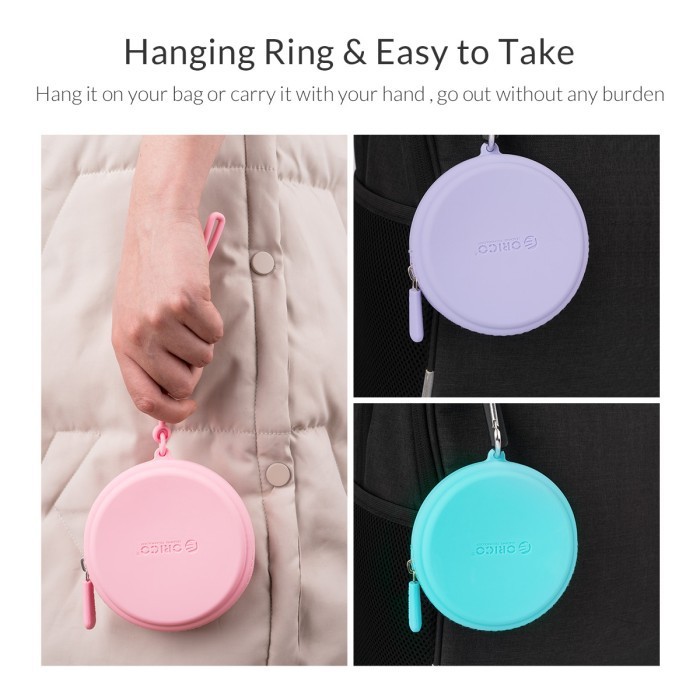 Storage Bag organizer orico silicone for earphone-coin-cable-otg SG-RB1 - Pouch travel key-card