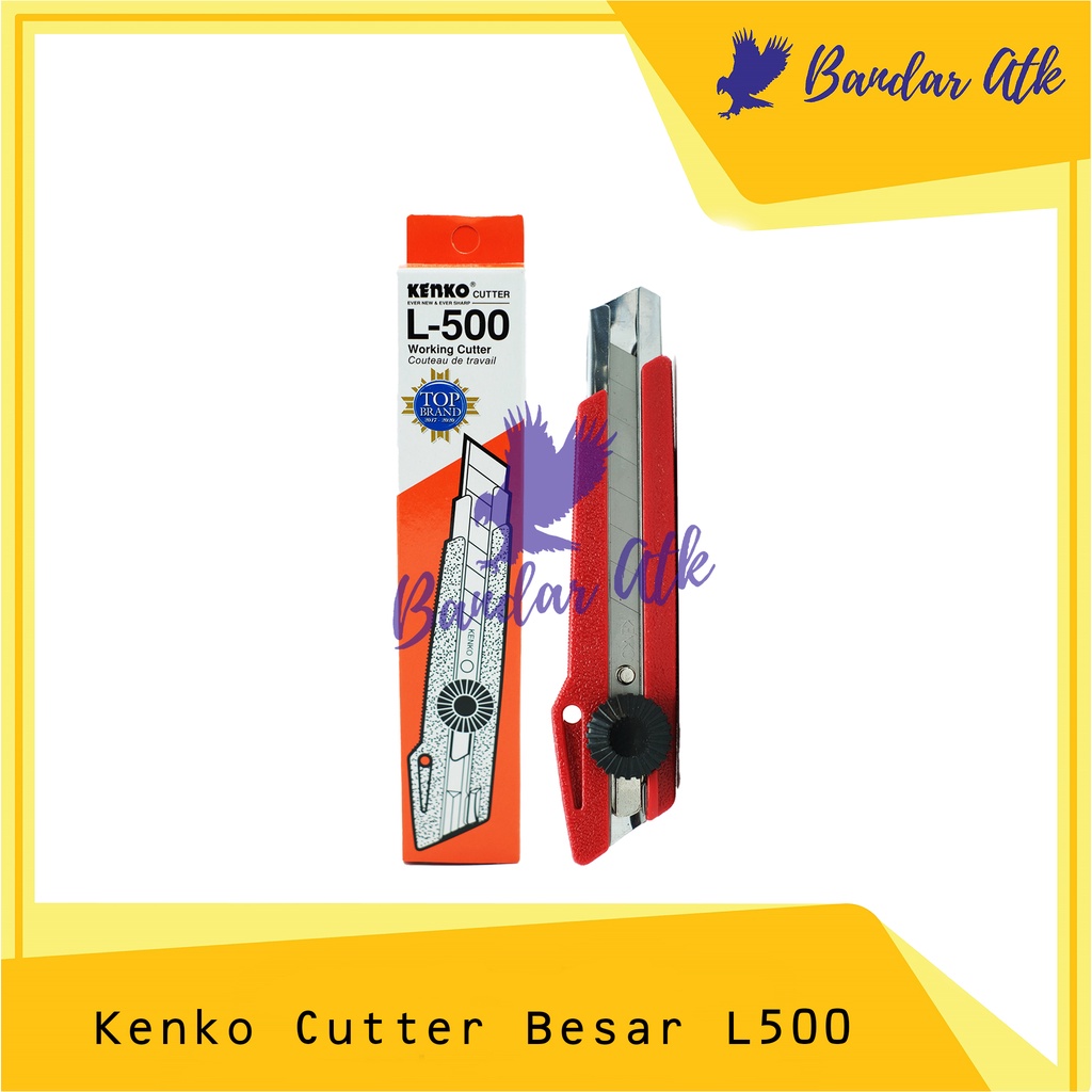 

CUTTER KENKO L 500 PISAU PEMOTONG KERTAS KATER BLADE [1 PCS]