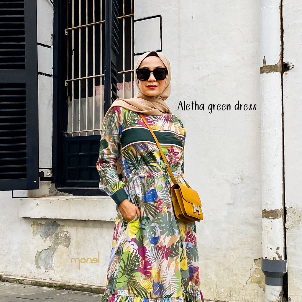 MONEL ALETHA GREEN DRESS