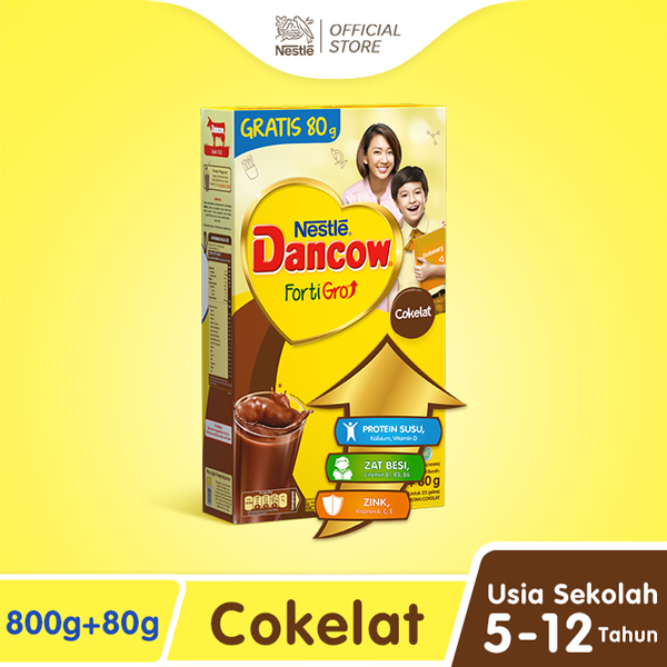 

DANCOW Fortigro Coklat Susu Bubuk Susu Anak 800 g + 80 g