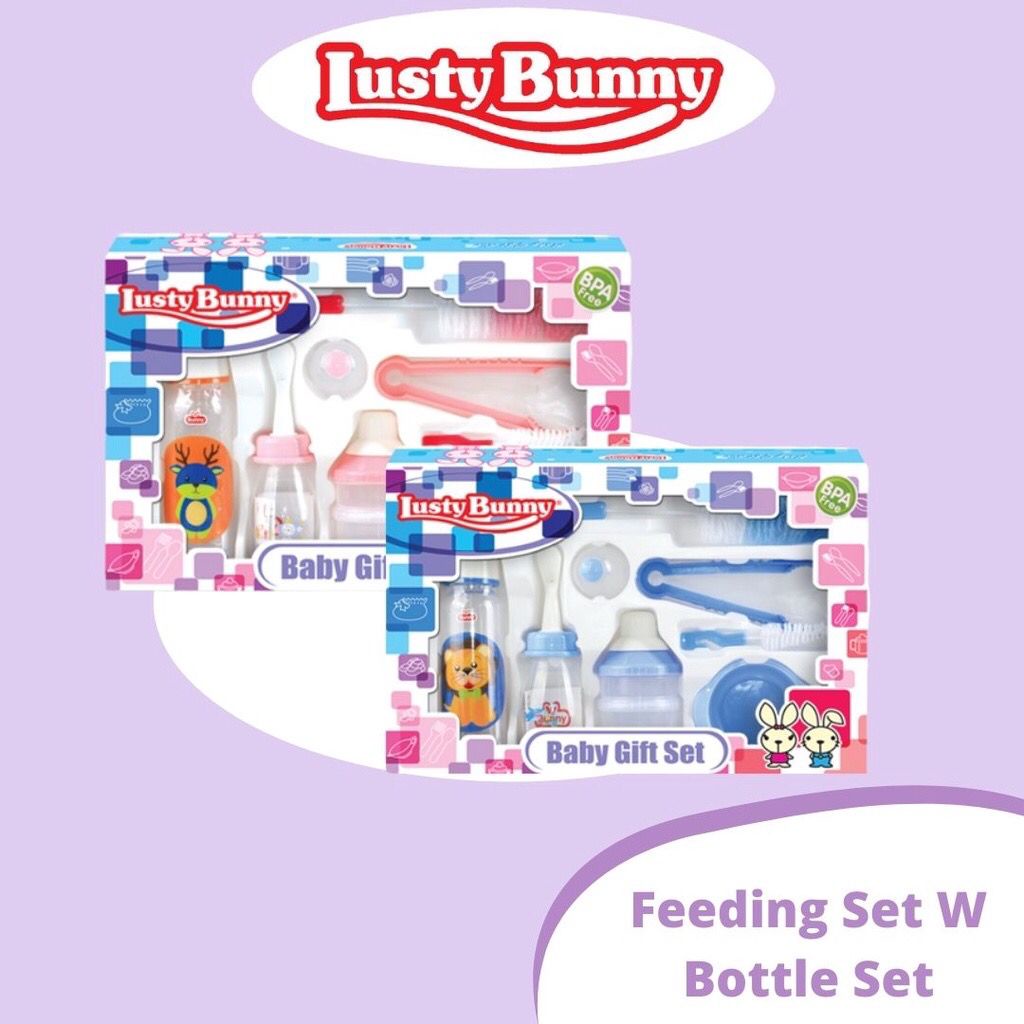 LustyBunny Feeding Set Alat Makan Bayi LB 1848 set botol dot