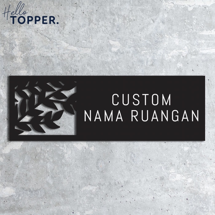 

Custom Nama Ruangan Signage Akrilik Sign Board Acrylic Papan Daun Elegan