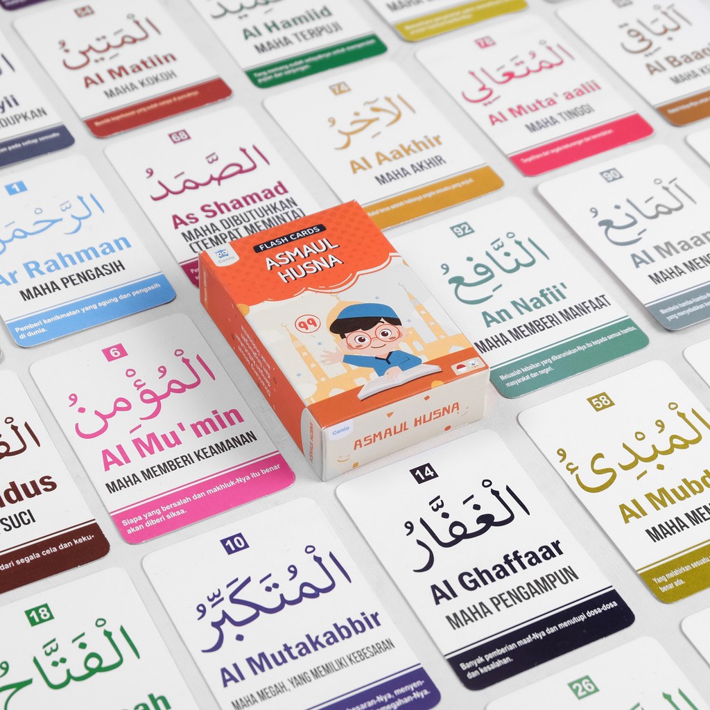 FlashCard / Flash Card Edukasi Anak Mainan Edukasi Anak Kartu Pintar Balita 1-6 Tahun PAUD TK SD MUSLIM ISLAM ISLAMI HIJAIYAH ANGKA ALFABET BENDA SEHARI HARI HEWAN KENDARAAN ABJAD ANGKA ARAB WARNA BENTUK EXPRESI TUBUH KELUARGA ANATOMI INDONESIA INGGRIS-ASMAUL HUSNA