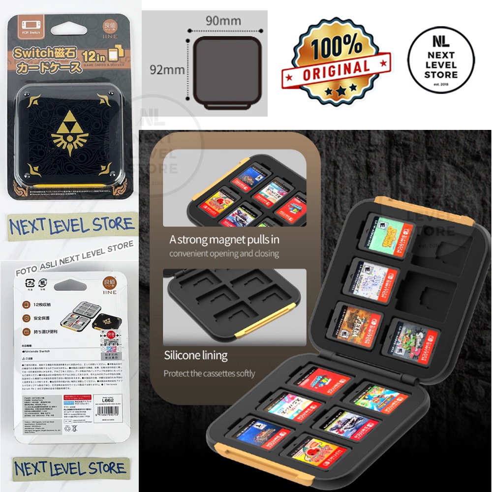 IINE Zelda Accessories Set Nintendo Switch V1 V2 OLED Original - Analog Joystick Pro Controller Cap Magnetic Card Case Pouch ORIGINAL
