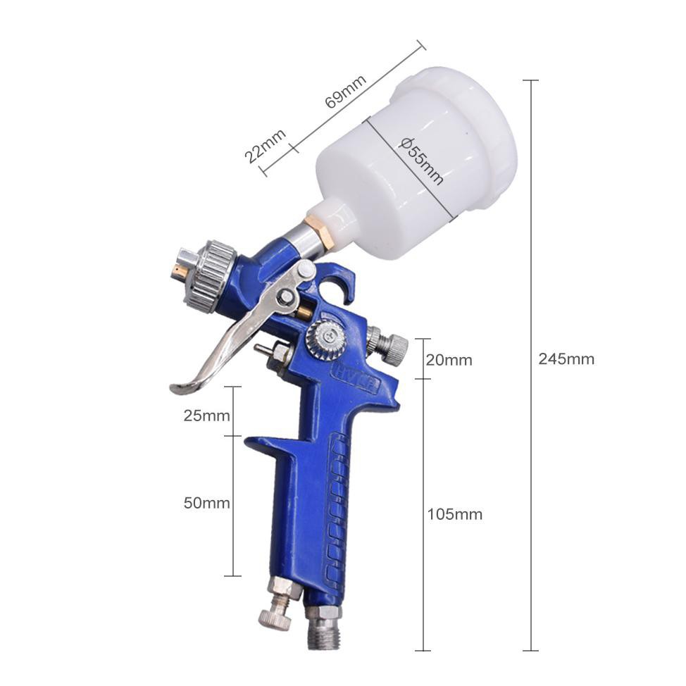 Grab Medan Professional Spray Gun Nozzle HVLP Airbrush 1.4mm H-827 Blue  AETool