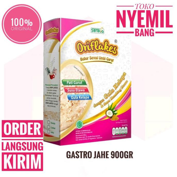 

(COD) Oriflakes Gastro Jahe 900gr Sereal Umbi Garut Gerd Asam Lambung