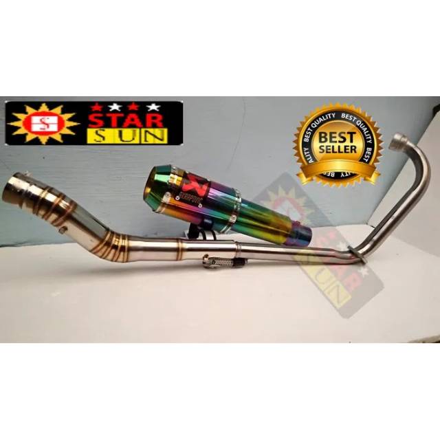 Knalpot racing Vixion akrapovic pelangi