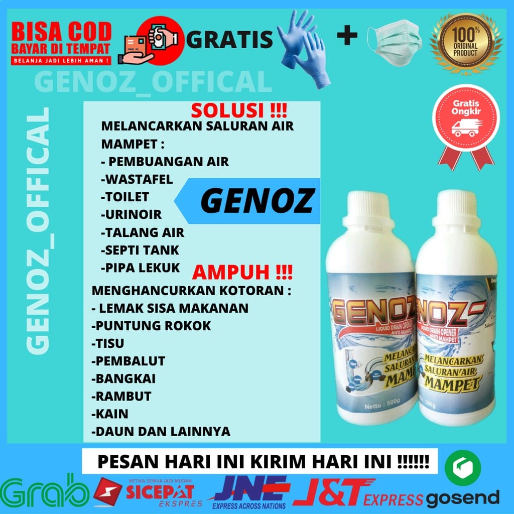 Gardenglories Genoz Anti Sumbat Wc Mampet Cairan Wc Mampet Anti Sumbat Saluran Air Obat Wc Mampet