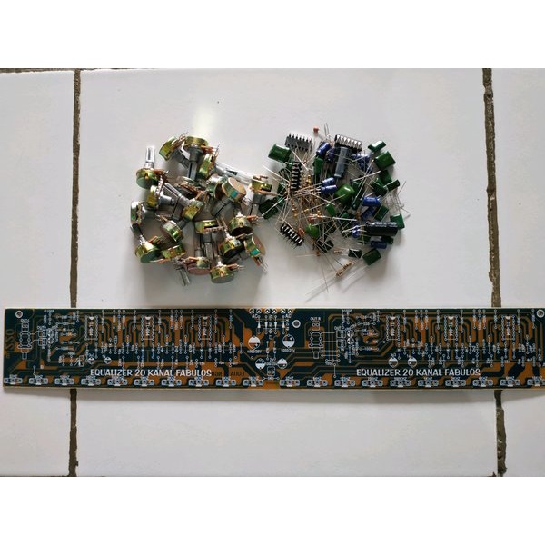PCB Equalizer 20 Channel Stereo Potensio Putar DIY Kit