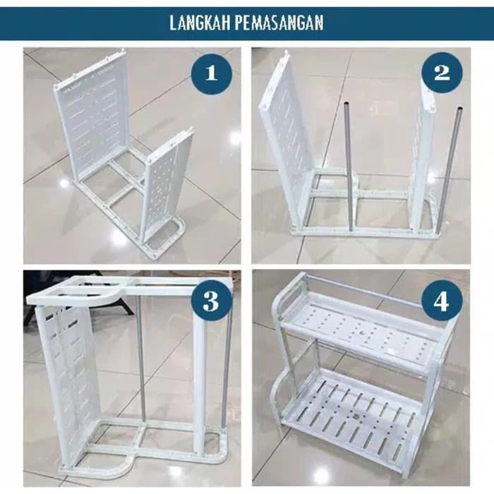 Rak Bumbu Dapur 2 Susun Serbaguna