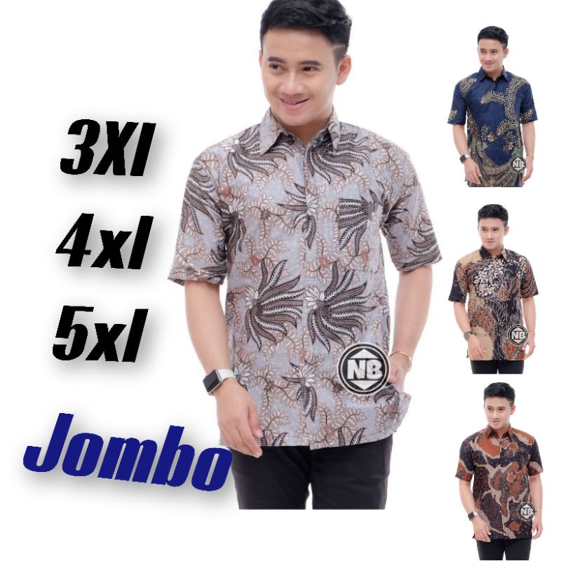 baju batik lengan Pendek ukuran jombo