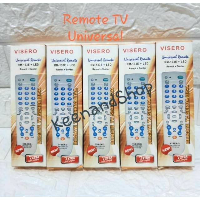 (GRATIS BoubleWarp) Remote TV Universal RM-133E+Senter, tabung, flat, LCD dan LED