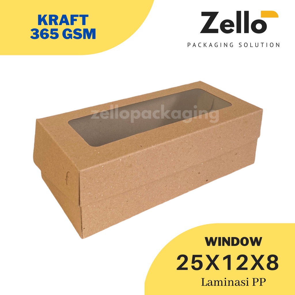 

Kotak Kue Roti Sisir Bolu Gulung Cake Pastry Box Snack Kraft 25x12x8