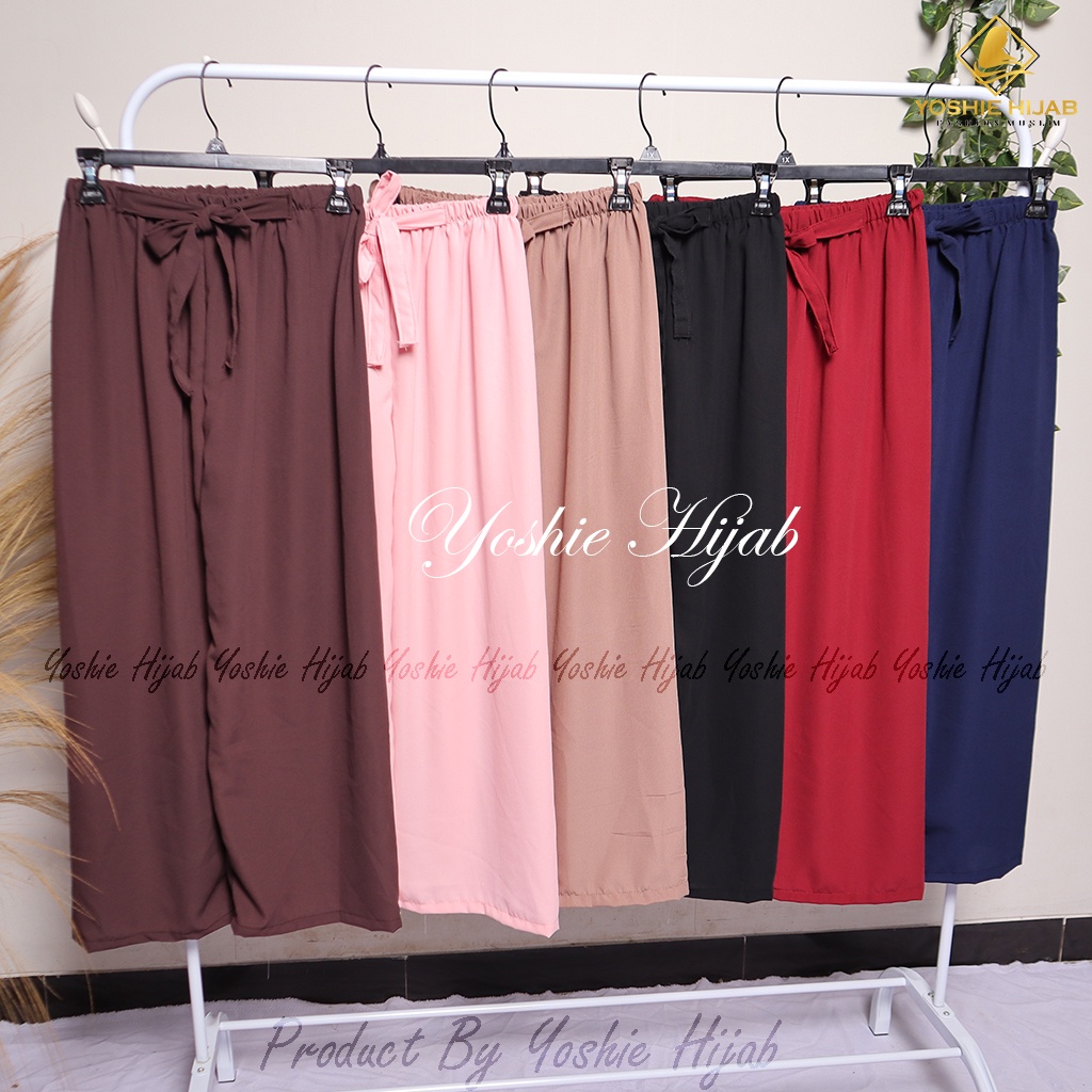 Celana Panjang Wanita Kulot Wolfis Kulot Ribbon Pants Celana Wanita Highwaist Celana Harian Wanita | Kulot Ribon | Kulot Grosir