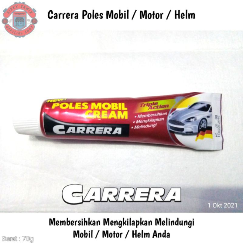 Carrera Poles Mobil Motor Helm Tube 60 gr • Polish Cream Membersihkan Kotoran Debu Mengkilapkan Warn