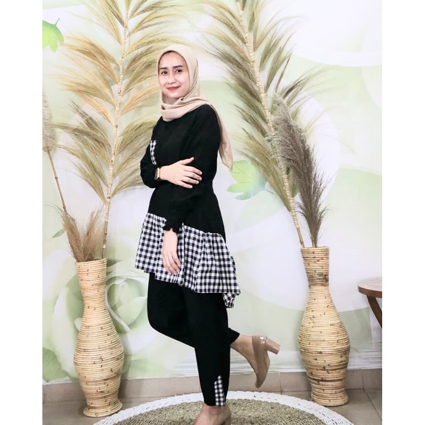 CUCI GUDANG RAZEETA SET Bahan KATUN Setelan Wanita Muslim Setelan Wanita Murah Set Syari Setelan Wan