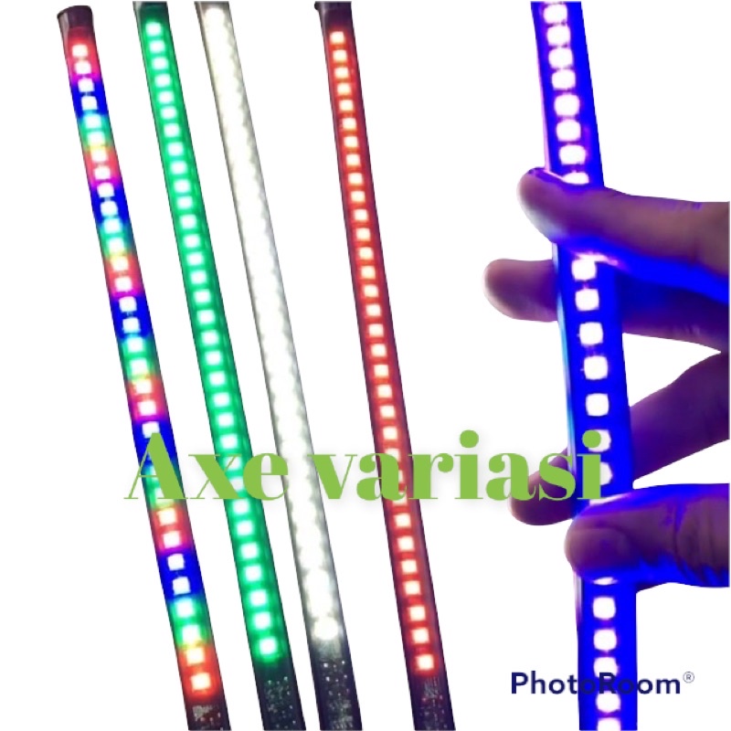 LAMPU LED STRIP FLEXIBLE STROBO WELCOME 32 cm mode otomatis bergantian banyak mode Warna Rainbow