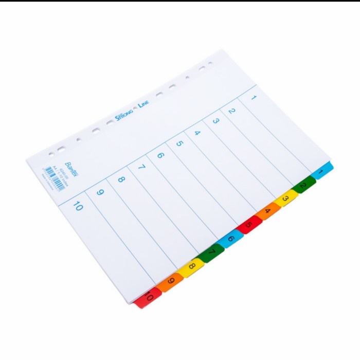 

Hari Ini Divider Strongline Index Bantex A4 Angka 1-10 6240-00 Pembatas Binder Diskon