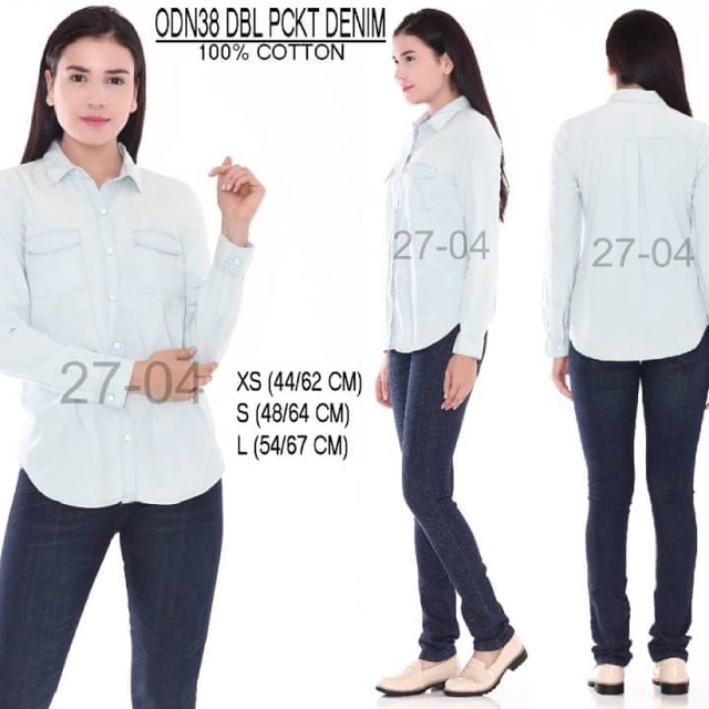 Branded Old Navy DBL Pocket Denim Shirt