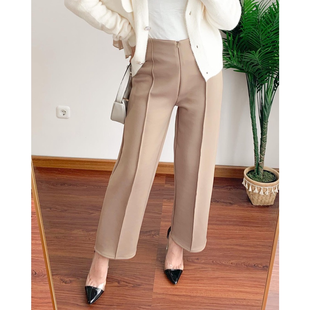 PROMO- Leon Kulot BAHAN SCUBA PREMIUM / Kulot Wanita JUMBO / Kulot Hightwaist Premium-2