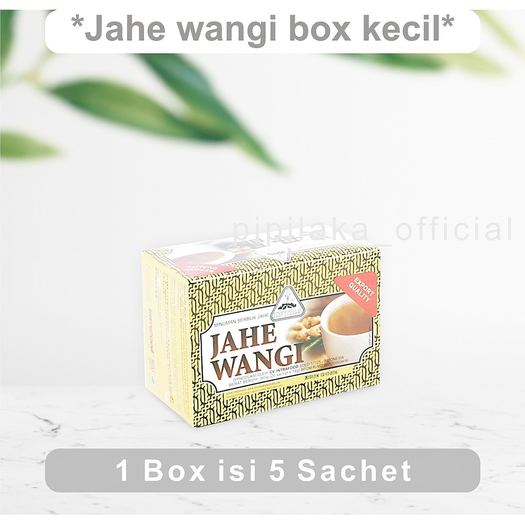 

INTRA Jahe Wangi Box isi 5 Sachet | Minuman Serbuk Jahe Asli | Jahe Batik