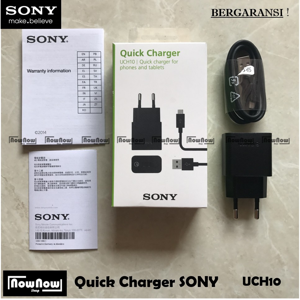 Quick Charger SONY Qualcomm Fast Charging UCH10 UCH 10 For Xperia Z2 Z3 Z4 Z5 Original