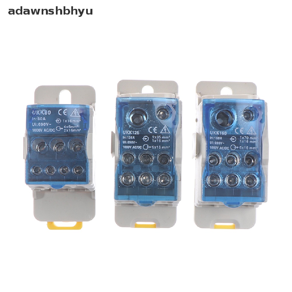 Kotak Distro 1in Multi out Din Rail Terminal junction adawnshbhyu UKK 80A /125A/1In