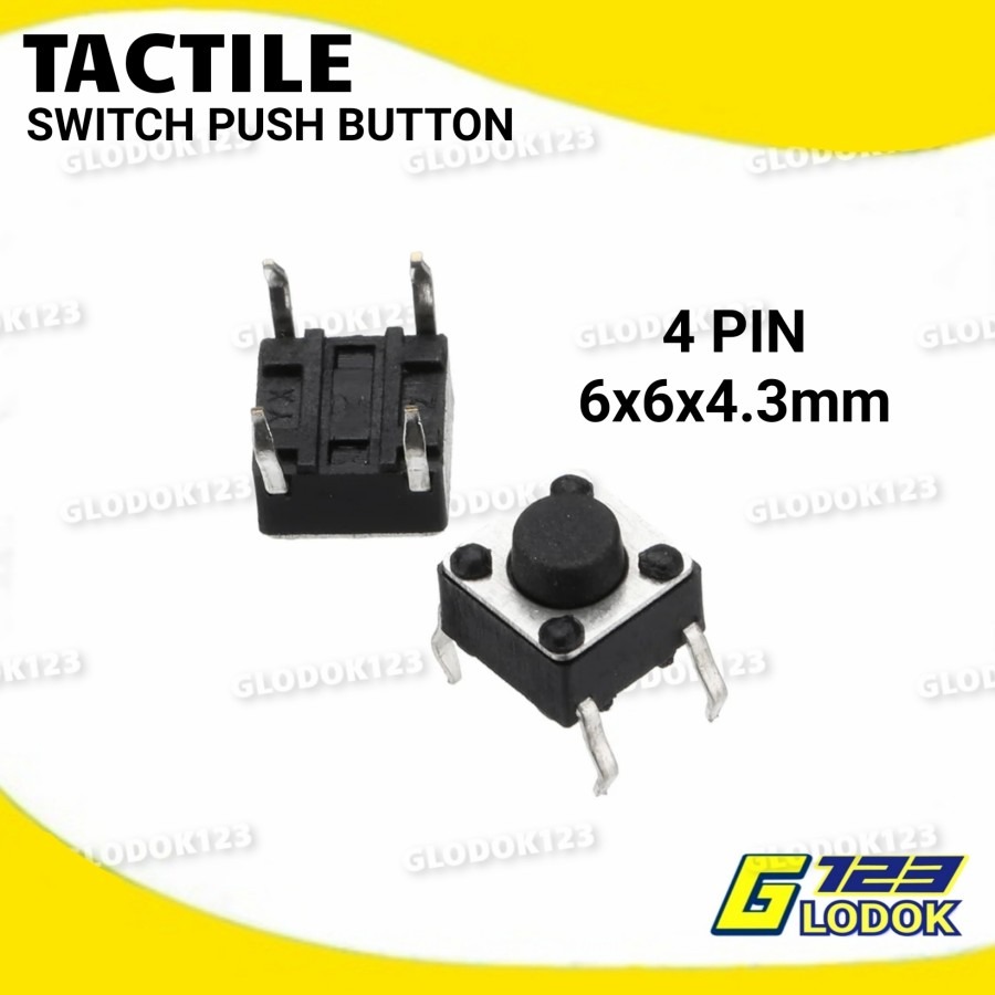 Tactile Switch Push Button SMD 6x6 2P 4P PIN Tombol Micro Momentary