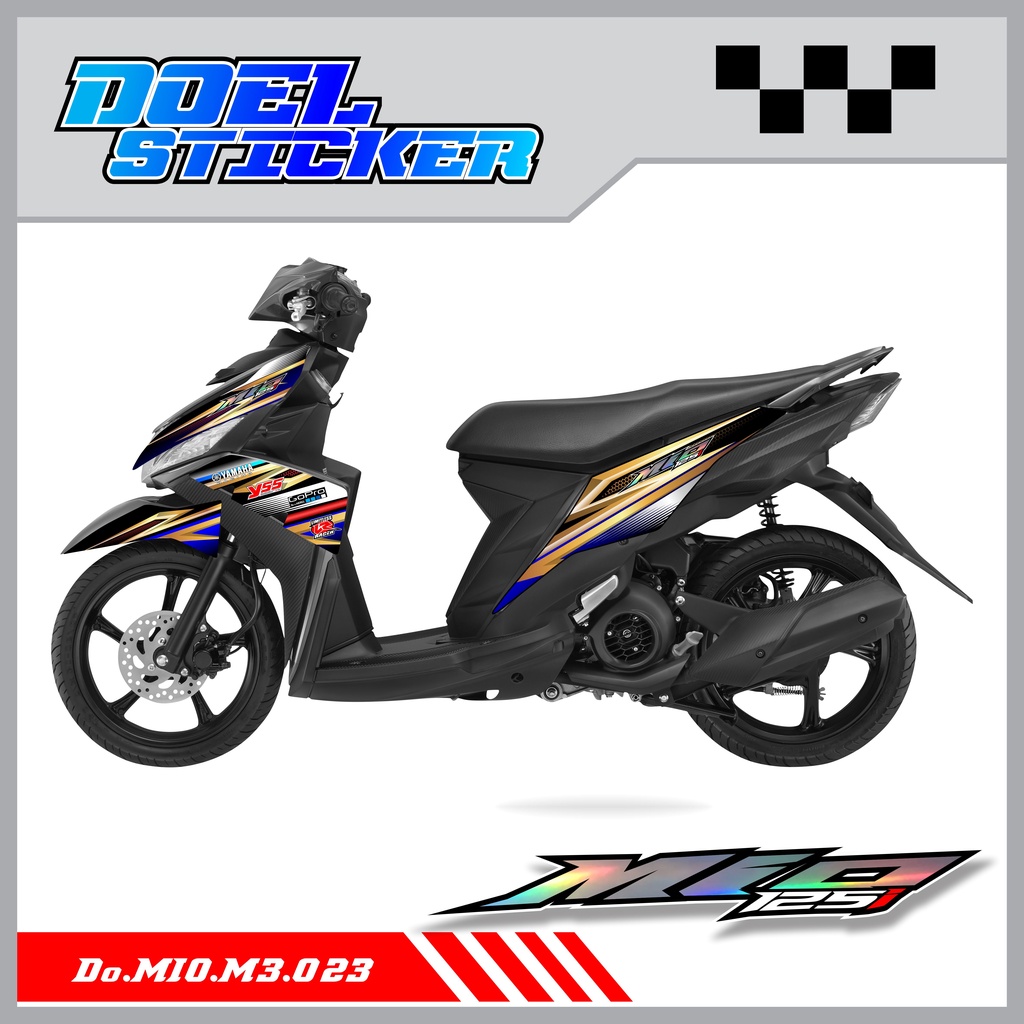 Sticker Striping Mio M3 , Mio Z , Mio 125 List Variasi Hologram pelangi,Crome Doel 023