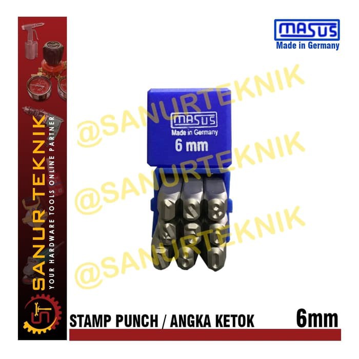 

Angka Ketok / Ketok Angka / Stamp Punch MASUS 6mm / 6 mm