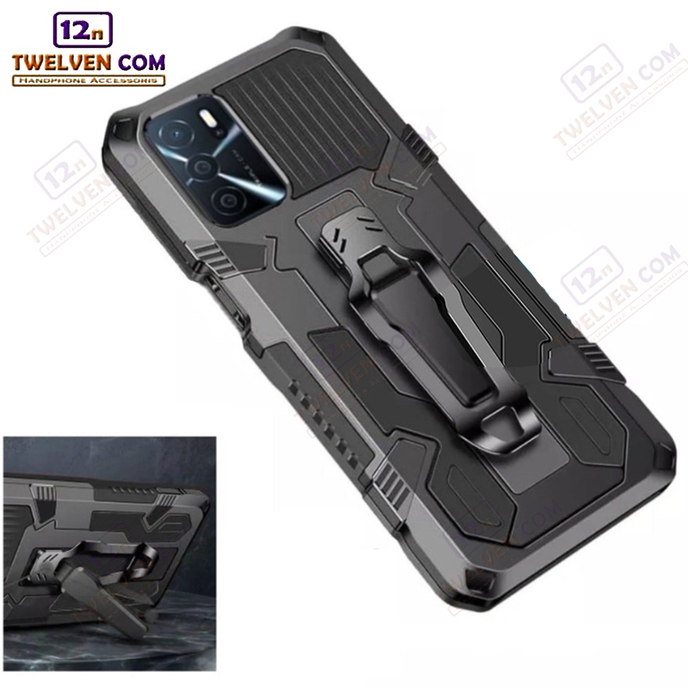 Case Shockproof Oppo A16 Armor Hardcase Stand Clip